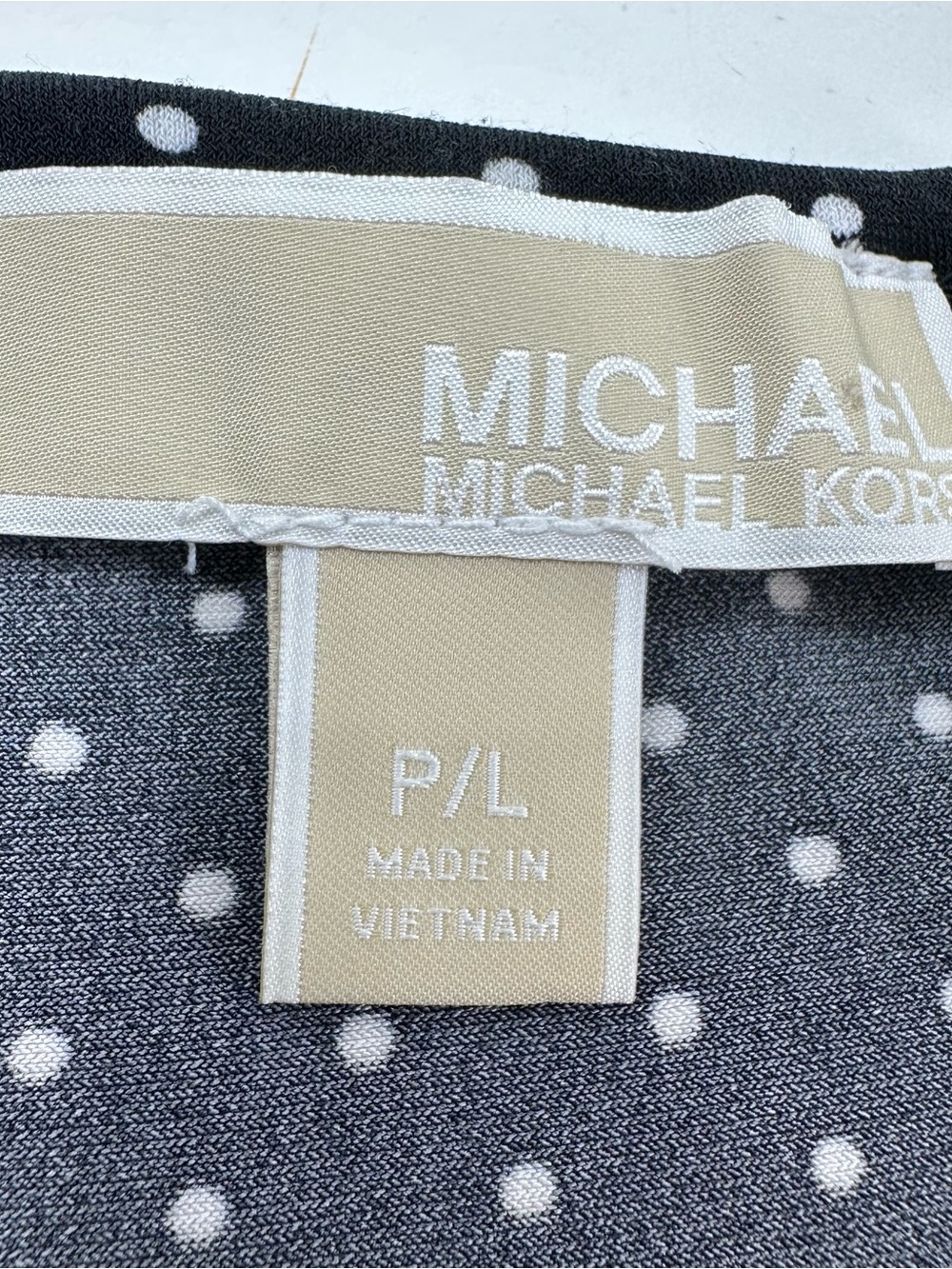 Michael Kors Black Dress with White Polka Dots - Picture 3 of 7